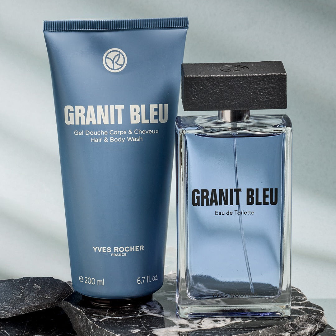 GRANIT BLEU vīriešu parfimēts gēls-šampūns, 200ml