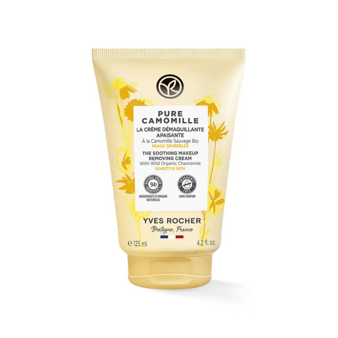 PURE CAMOMILLE nomierinošs grima noņemšanas krēms ar savvaļas kumelīšu ekstraktu, 125ml.