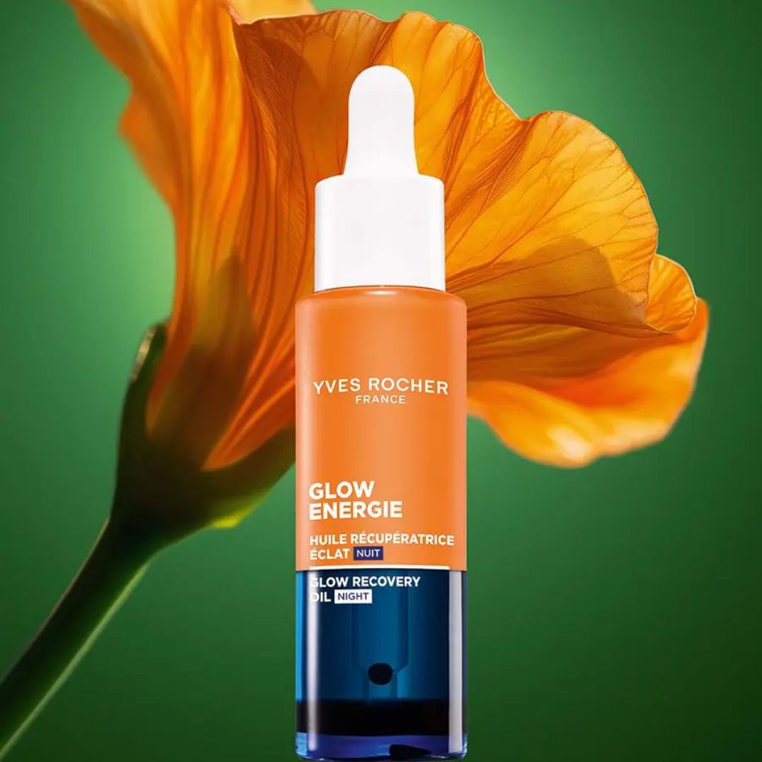 GLOW ENERGIE mirdzumu aktivizējoša nakts eļļa ar C vitamīnu, 30 ml