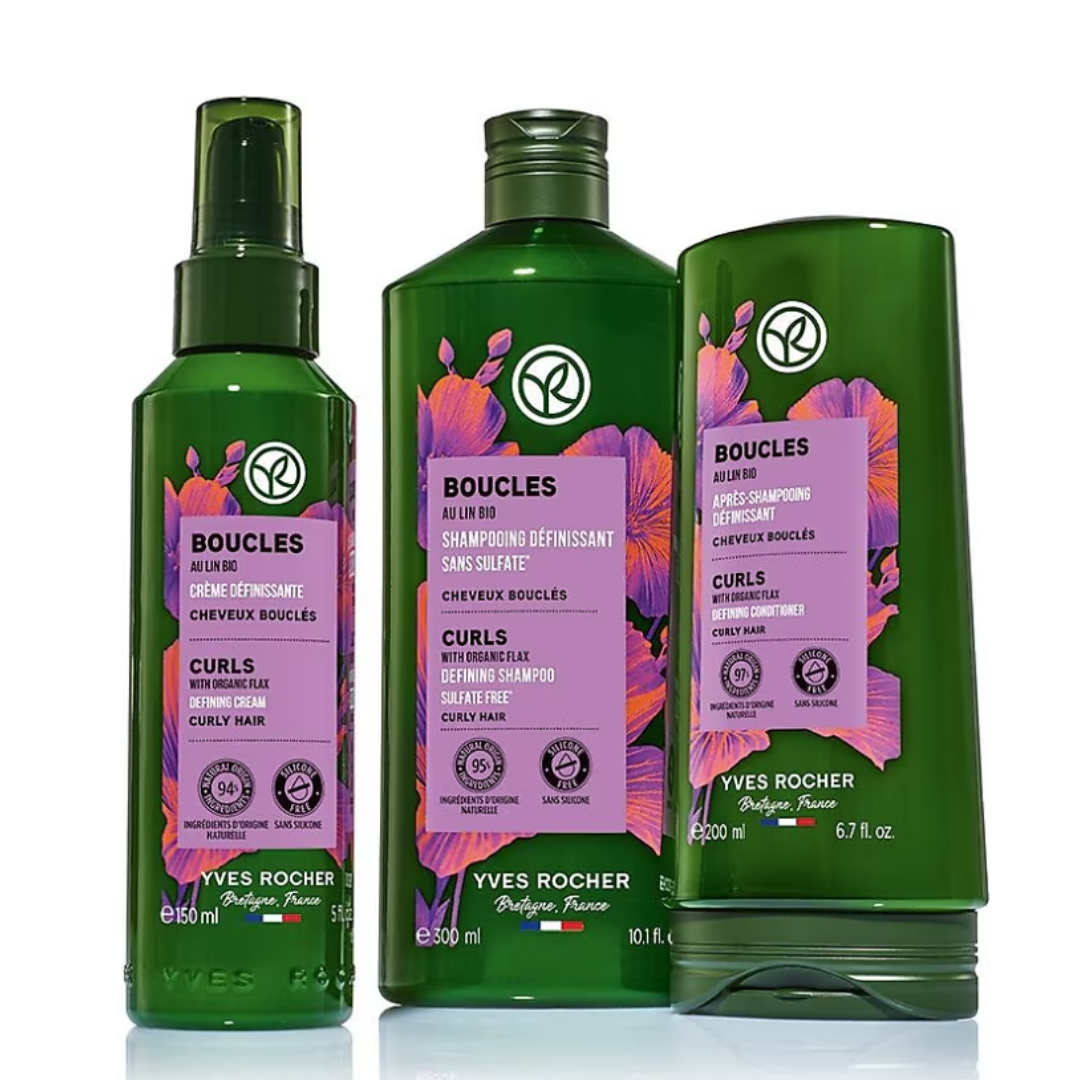 KRĒMĪGS ŠAMPŪNS elastīgām lokām un cirtām ar dabīgu lina ekstraktu, 300ml