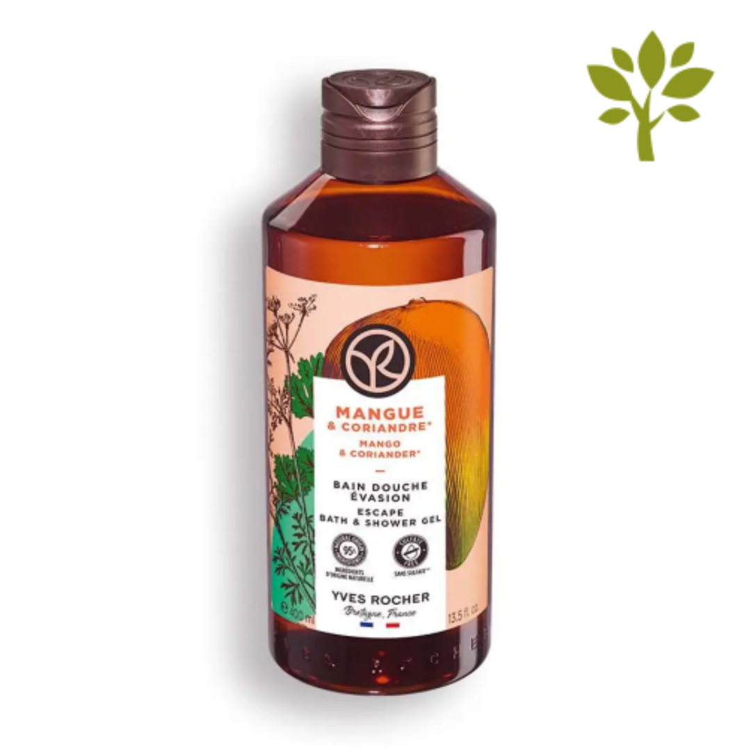 BAIN DE NATURE dušas gēls ar dabīgu mango un koriandra ekstraktiem, 400ml