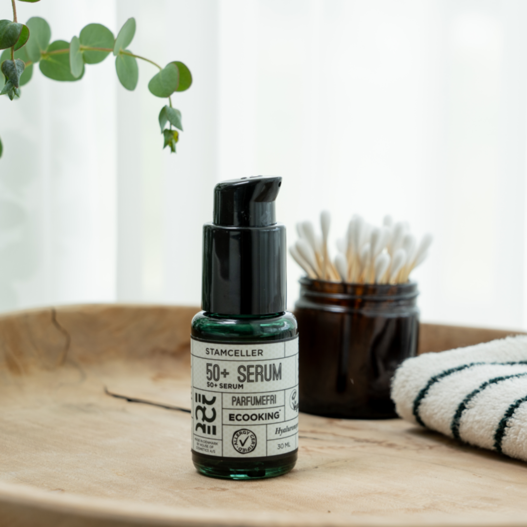 ECOOKING 50+ SERUMS mitrinātai un elastīgai ādai, ar augu cilmes šūnām, hipoalerģisks 30ml