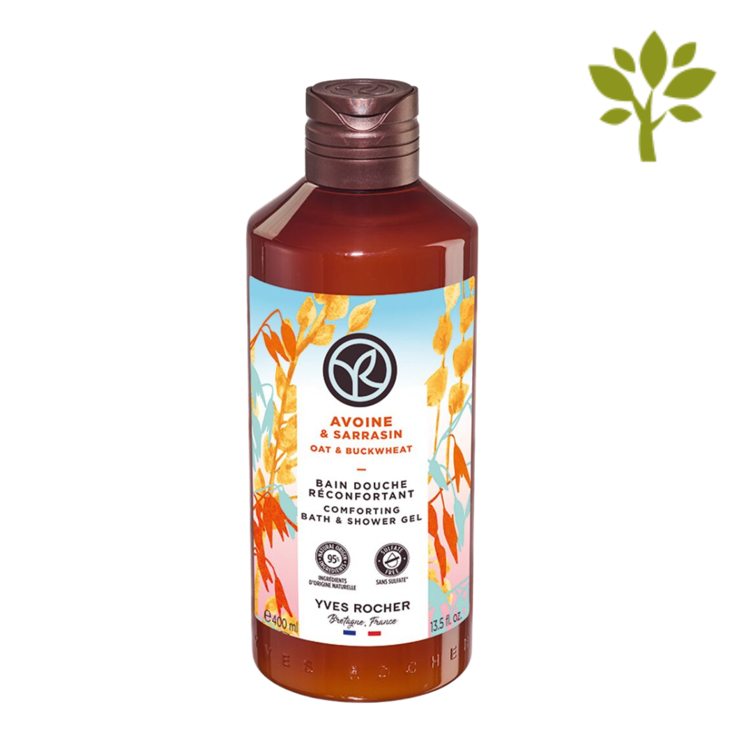 BAIN DE NATURE dušas gēls ar dabīgu auzu un griķu ekstraktiem, 400ml