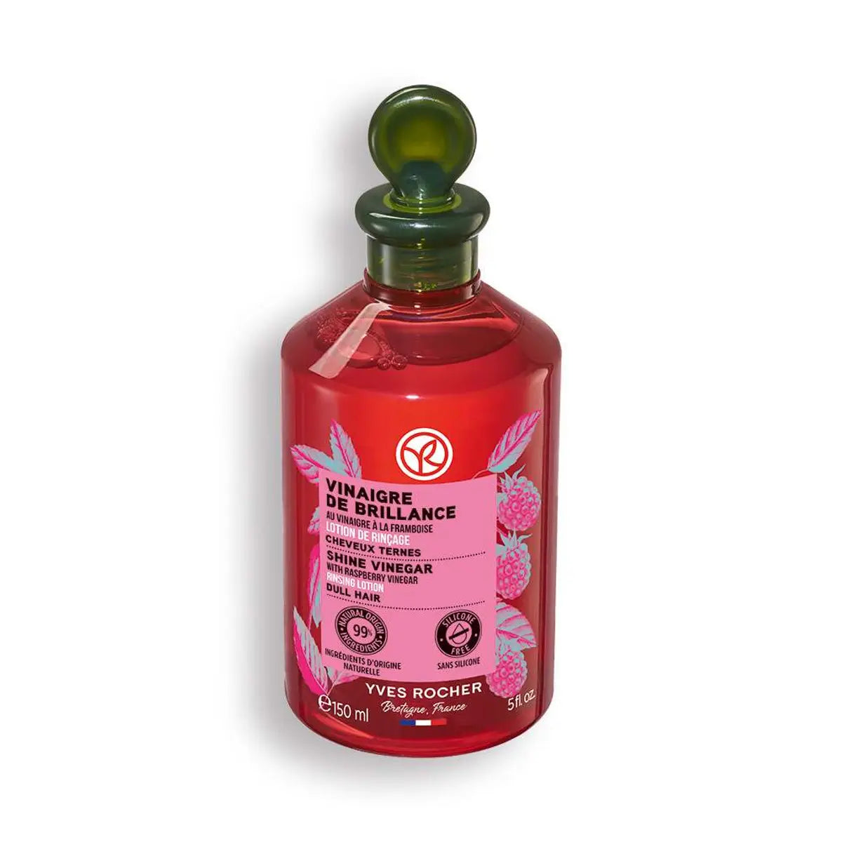 SHINE maigs matu etiķis spīdumam ar dabīgu aveņu ekstraktu, 150ml