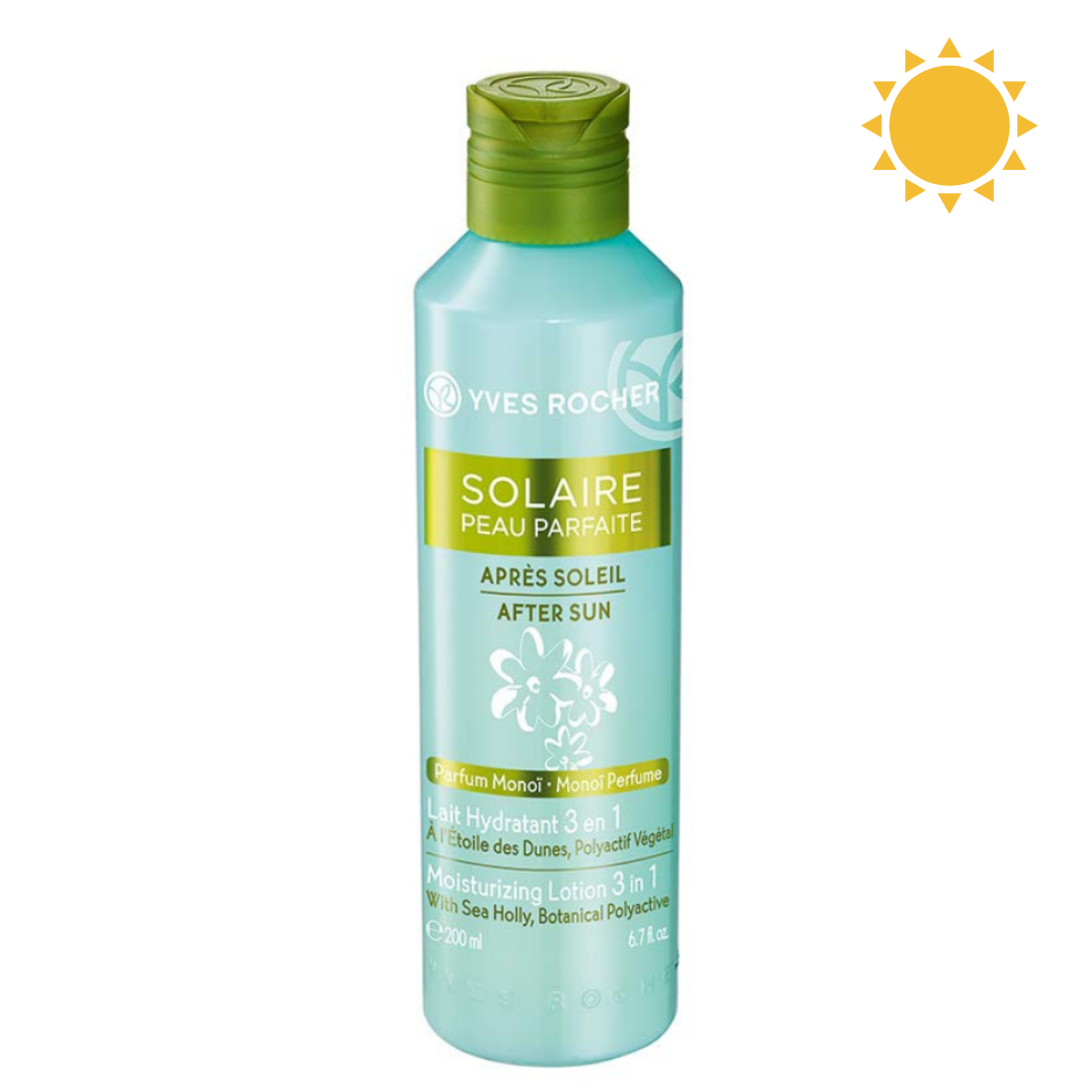 SOLAIRE mitrinošs losjons pēc sauļošanās sejai un ķermenim ar Monoi eļļas aromātu, 200ml