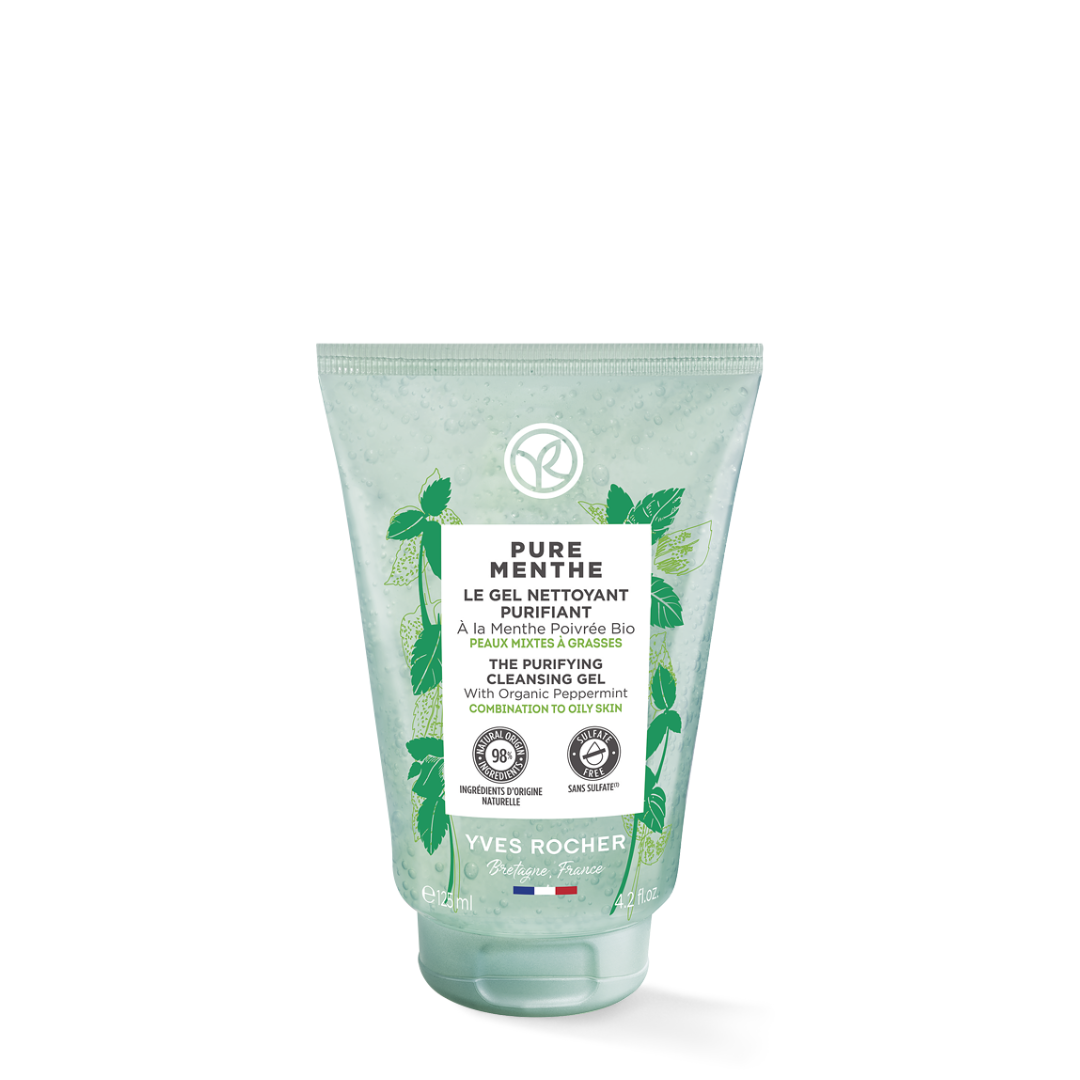 PURE MENTHE attīrošs gēls sejai ar organisku piparmētras ekstraktu kombinētai ādai, 125ml