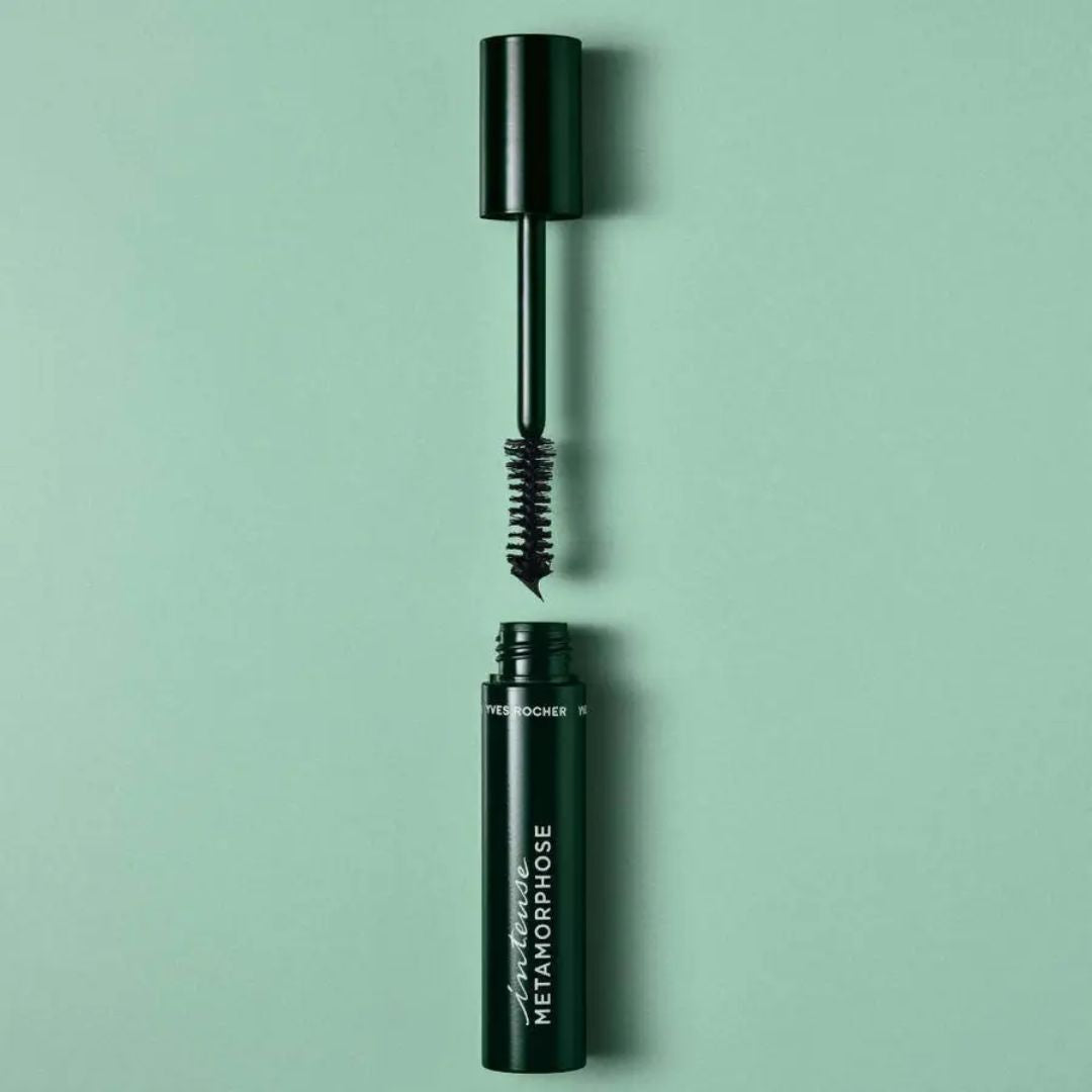 INTENSE METAMORPHOSE melna skropstu tuša ar organisku rudzupuķu ūdeni, 7.8ml