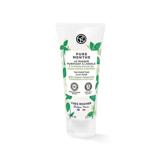 PURE MENTHE attīroša māla maska ar organisku piparmētras ekstraktu, 75ml