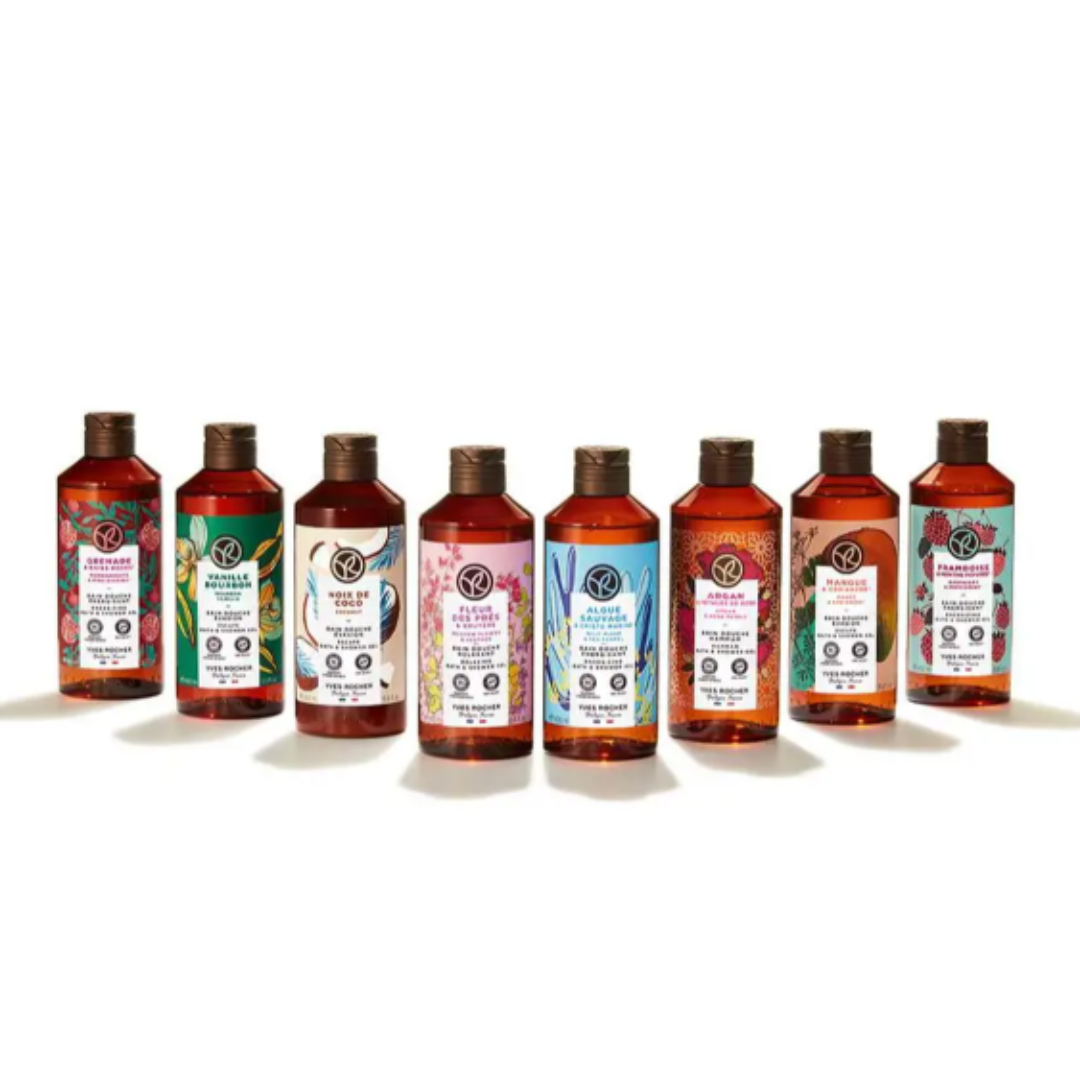 BAIN DE NATURE dušas gēls ar dabīgu Arganas eļļu un Marokas rozes ekstraktu, 400ml