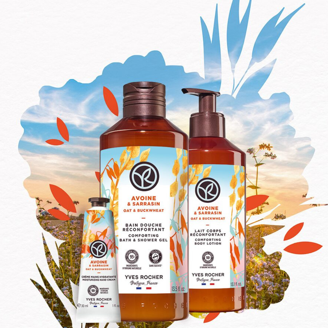 BAIN DE NATURE dušas gēls ar dabīgu auzu un griķu ekstraktiem, 400ml