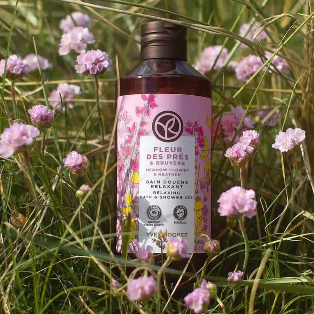 BAIN DE NATURE dušas gēls ar dabīgu viršu un pļavas ziedu ekstraktiem, 400ml