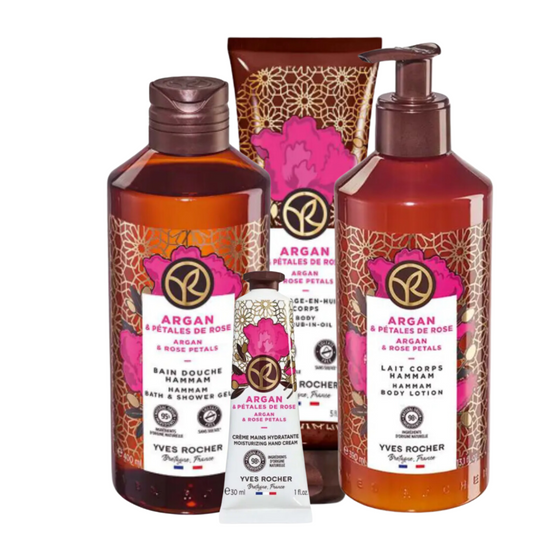 BAIN DE NATURE KOMPLEKTS -  ARGAN & ROSE ar roku krēmu
