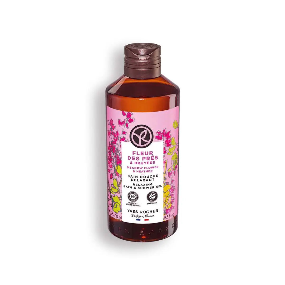 BAIN DE NATURE dušas gēls ar dabīgu viršu un pļavas ziedu ekstraktiem, 400ml