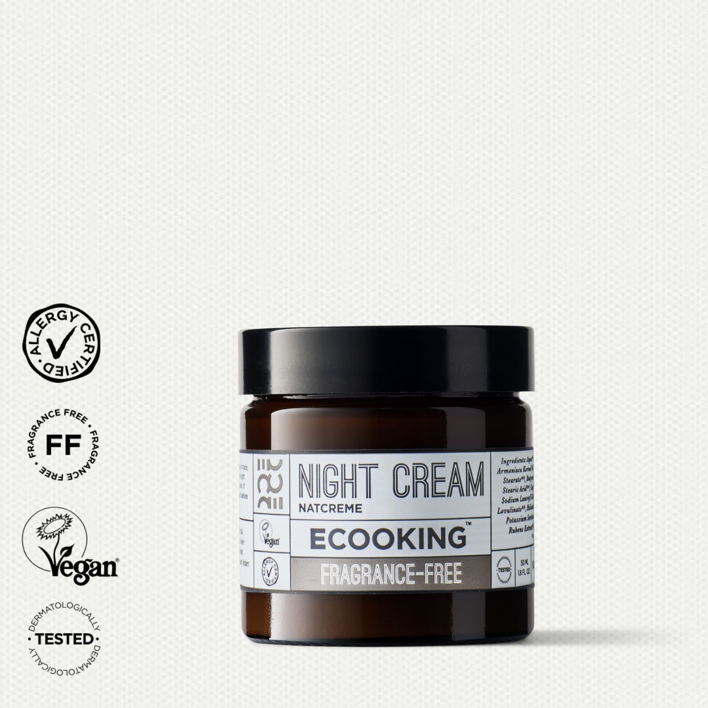 ECOOKING NAKTS KRĒMS, hipoalerģisks, bez smaržvielām, 50 ML