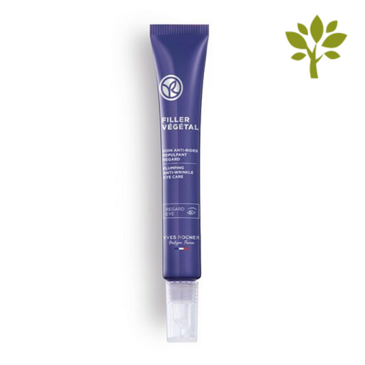 FILLER VEGETAL izlīdzinošs pretgrumbu acu krēms ar hialuronskābi un dabīgu Ledus auga ekstraktu, 14ml